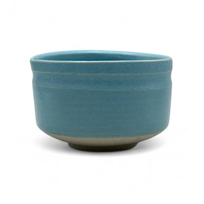 Sora Sky Blue Large Kataguchi Mino-yaki Chawan - Japanese Matcha Bowl