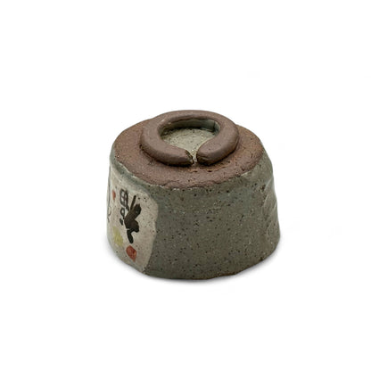 Ojizo Tedzukuri Gray Mino-yaki Chawan - Japanese Mini Matcha Bowl