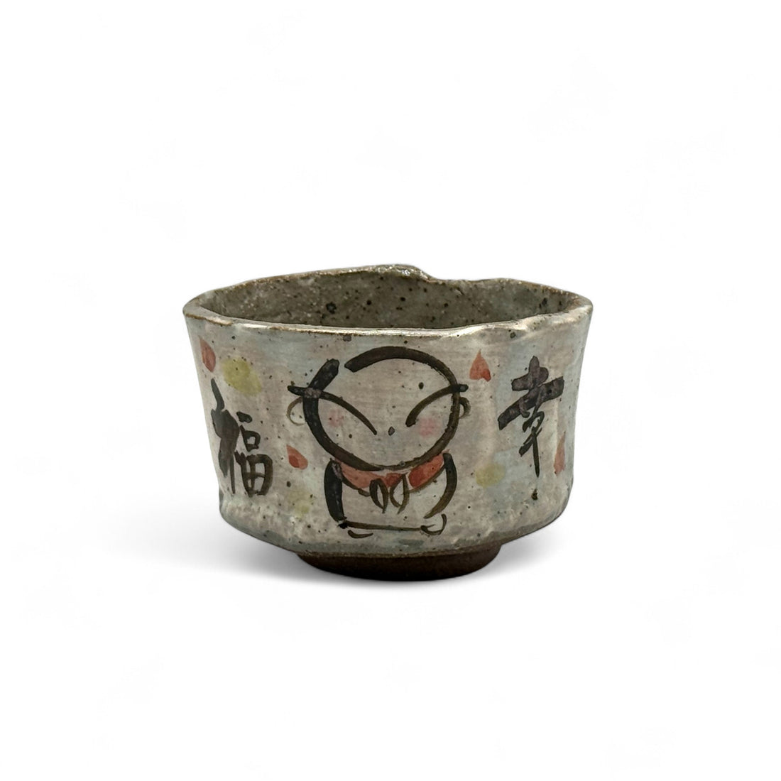 Ojizo Tedzukuri Gray Mino-yaki Chawan - Japanese Mini Matcha Bowl