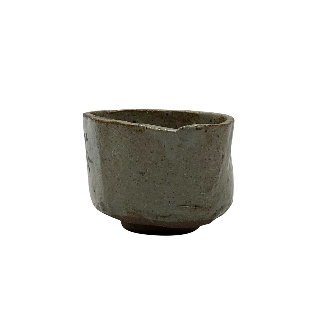 Usagi Rabit Tedzukuri Gray Mino-yaki Chawan - Japanese Mini Matcha Bowl