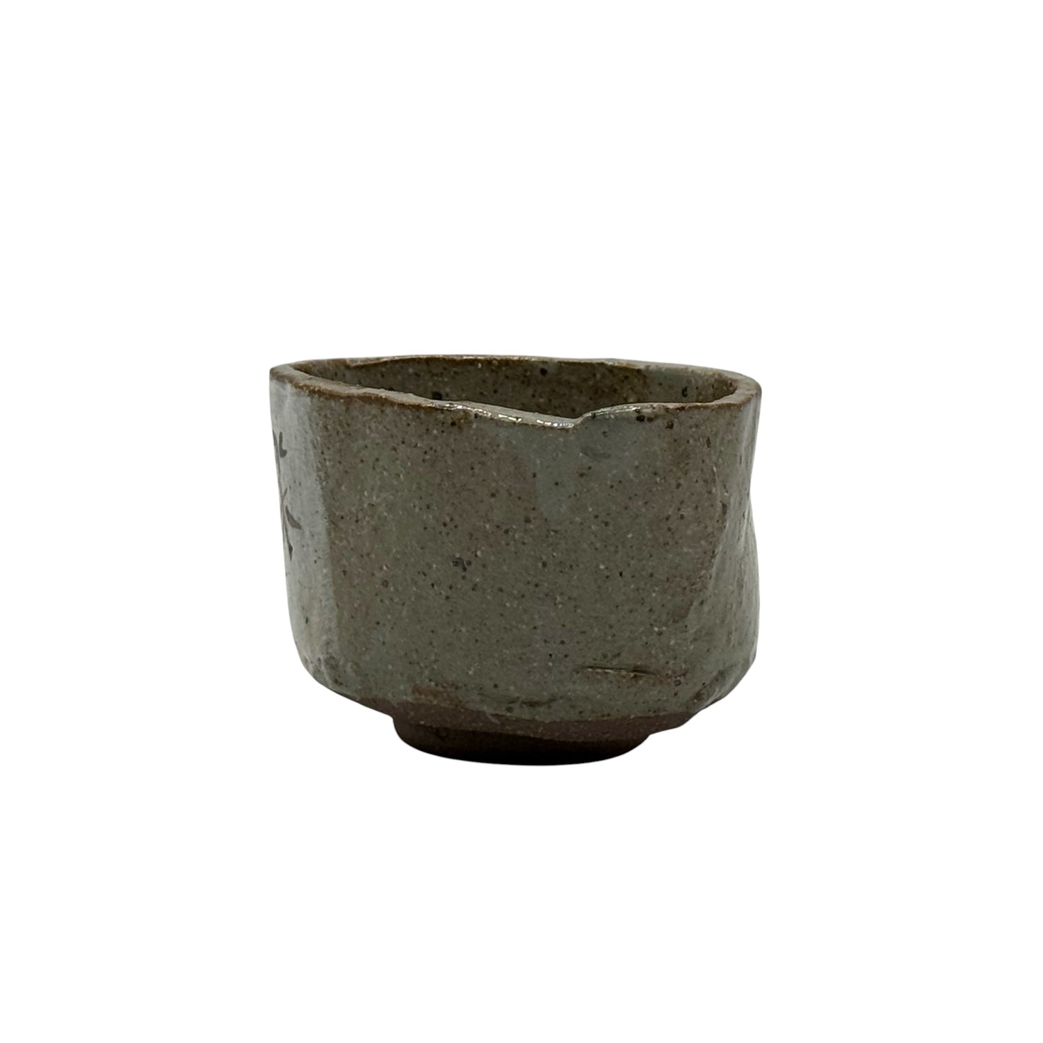 Usagi Rabit Tedzukuri Gray Mino-yaki Chawan - Japanese Mini Matcha Bowl