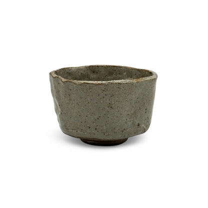 Kame Turtle Tedzukuri Gray Mino-yaki Chawan - Japanese Mini Matcha Bowl