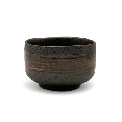 Shirohake Brown Mino-yaki Chawan - Japanese Matcha Bowl
