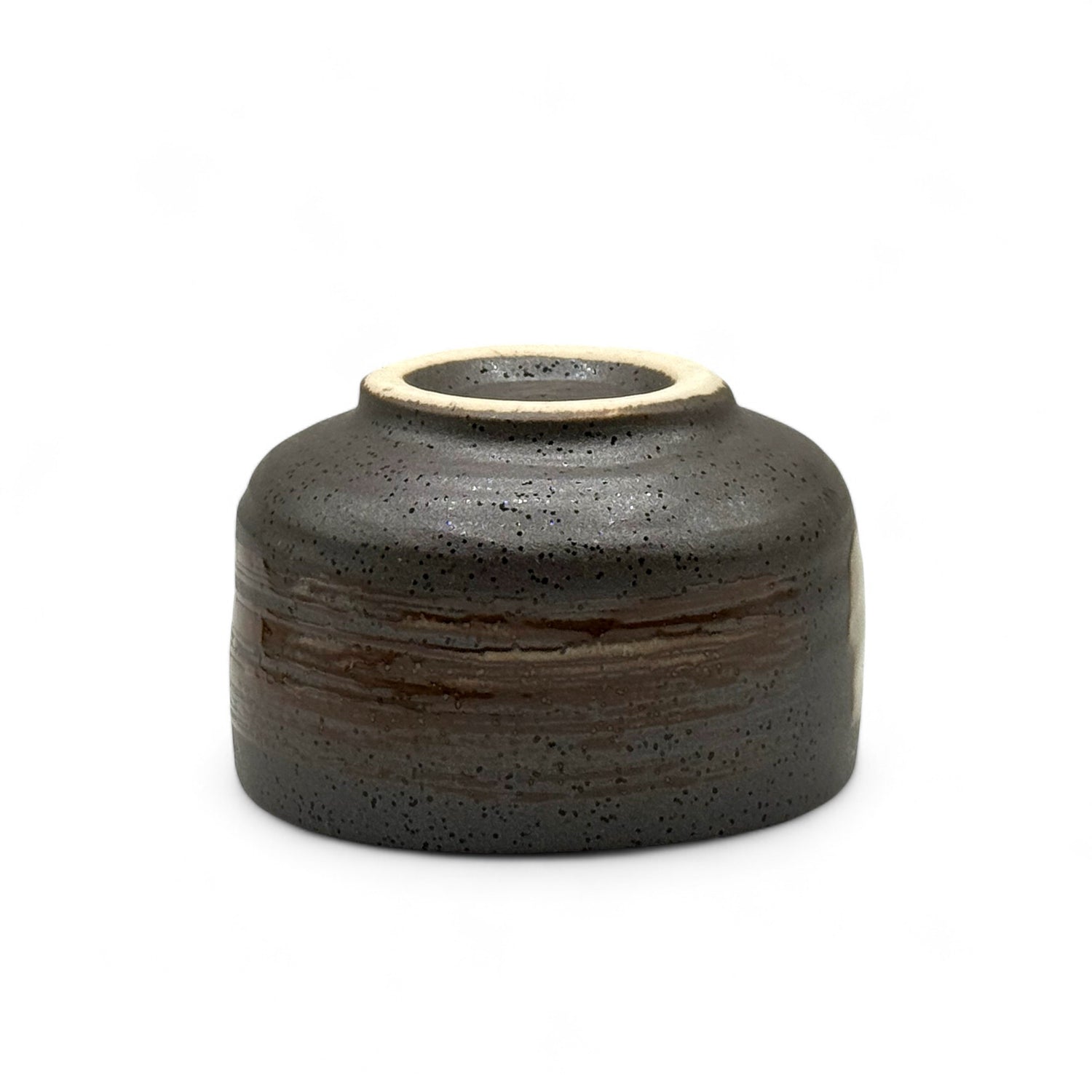 Shirohake Brown Mino-yaki Chawan - Japanese Matcha Bowl