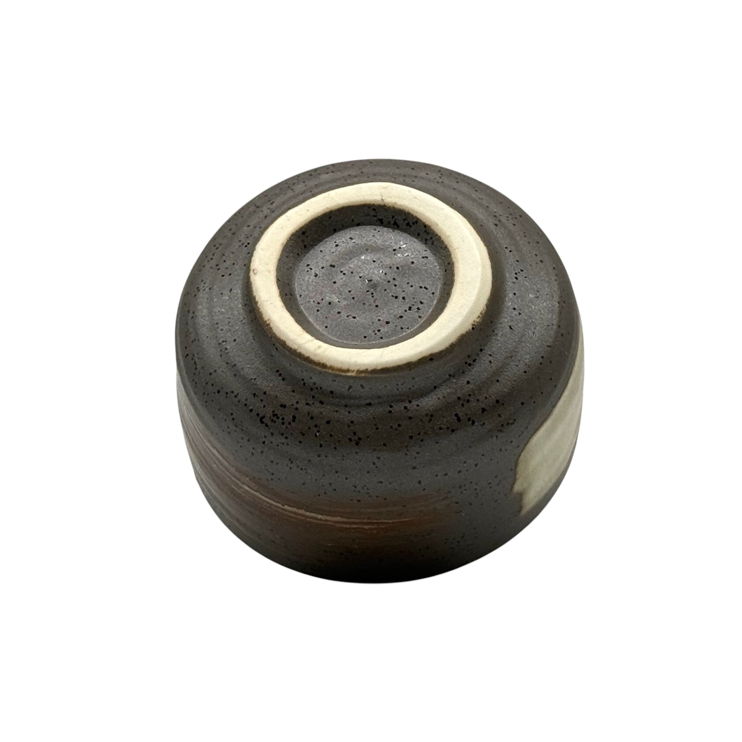 Shirohake Brown Mino-yaki Chawan - Japanese Matcha Bowl