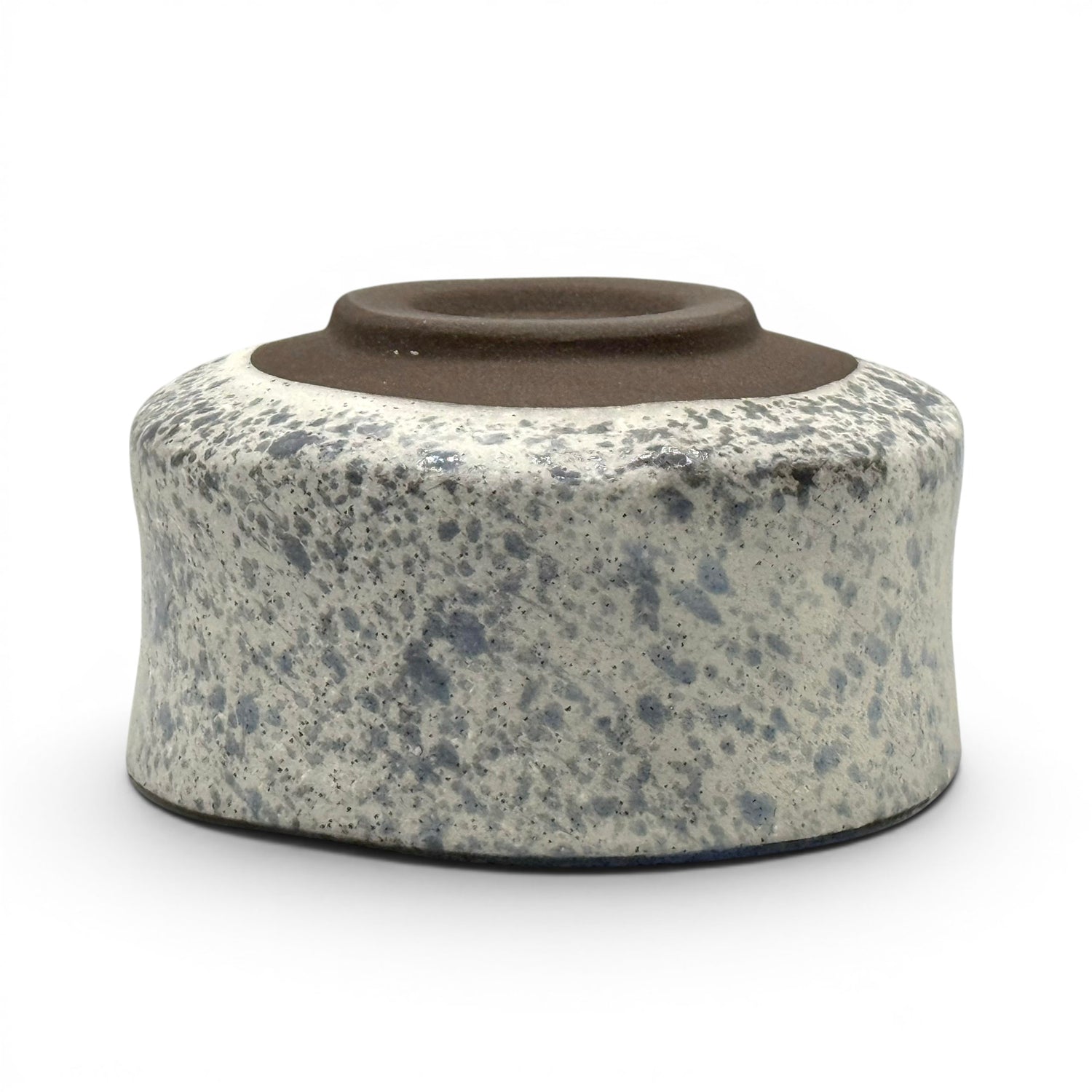 Ishi Stone Gray Blue Mino-yaki Chawan - Japanese Matcha Bowl