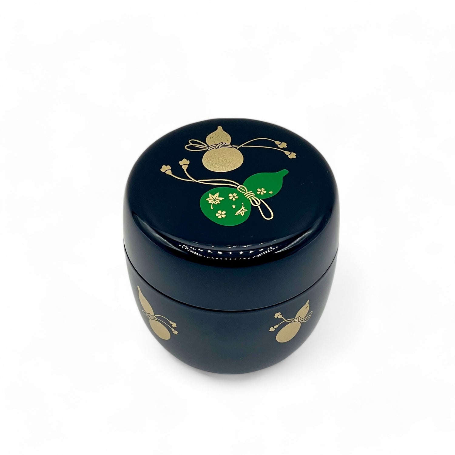 Kuro Black Hishaku Matcha Canister - Japanese Matcha Natsume