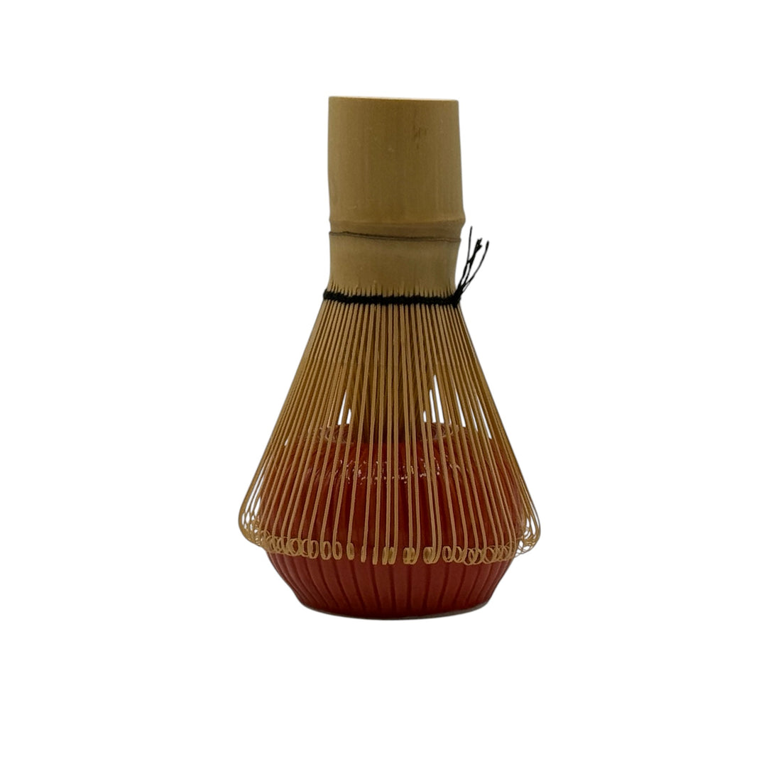 Porcelain Red Matcha Chasen Whisk Stand - Japanese Kusenaoshi