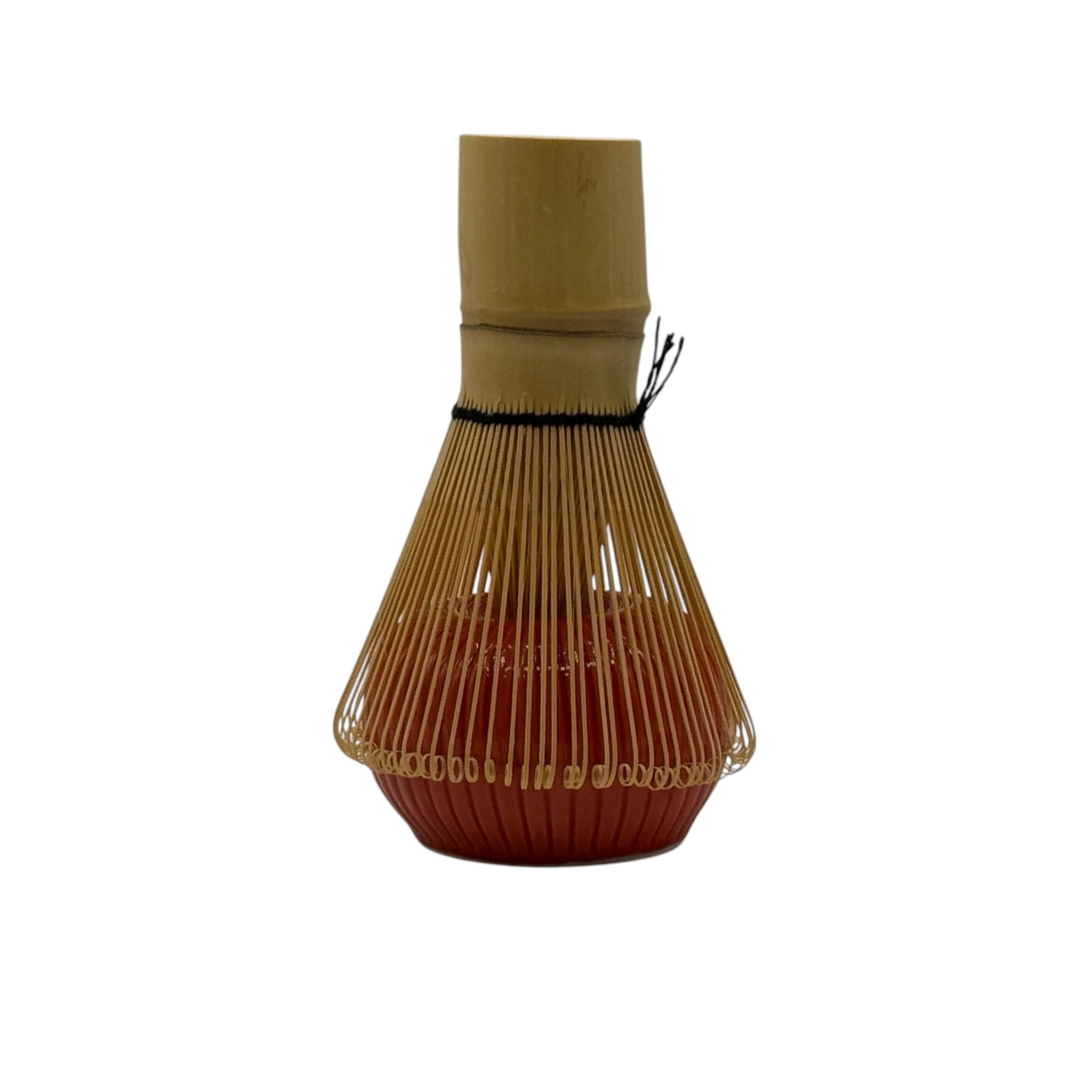Porcelain Red Matcha Chasen Whisk Stand - Japanese Kusenaoshi