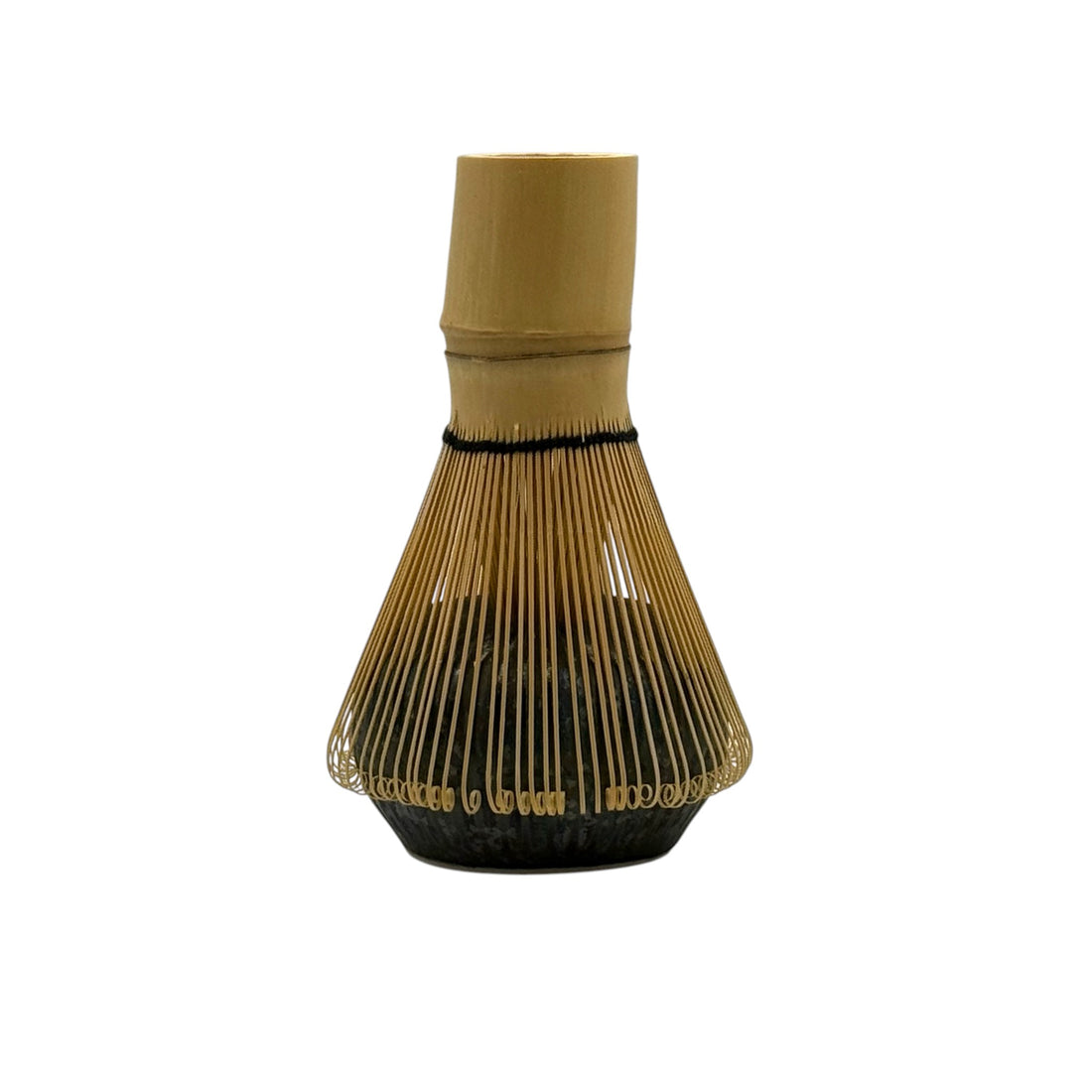 Uchu Silver Gray Matcha Chasen Whisk Stand - Japanese Kusenaoshi