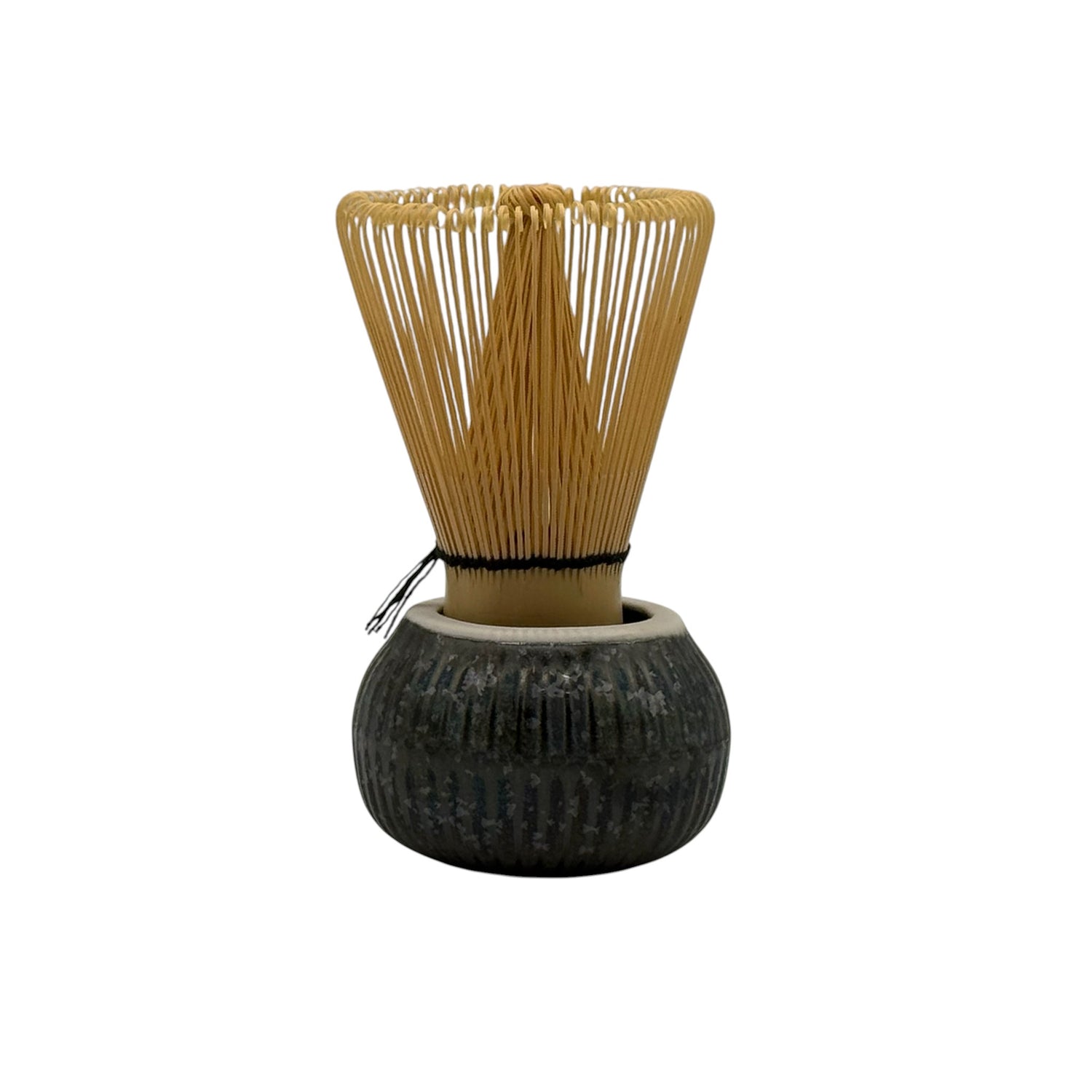 Uchu Silver Gray Matcha Chasen Whisk Stand - Japanese Kusenaoshi