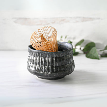 Black Ceramic Meisen Matcha Bowl