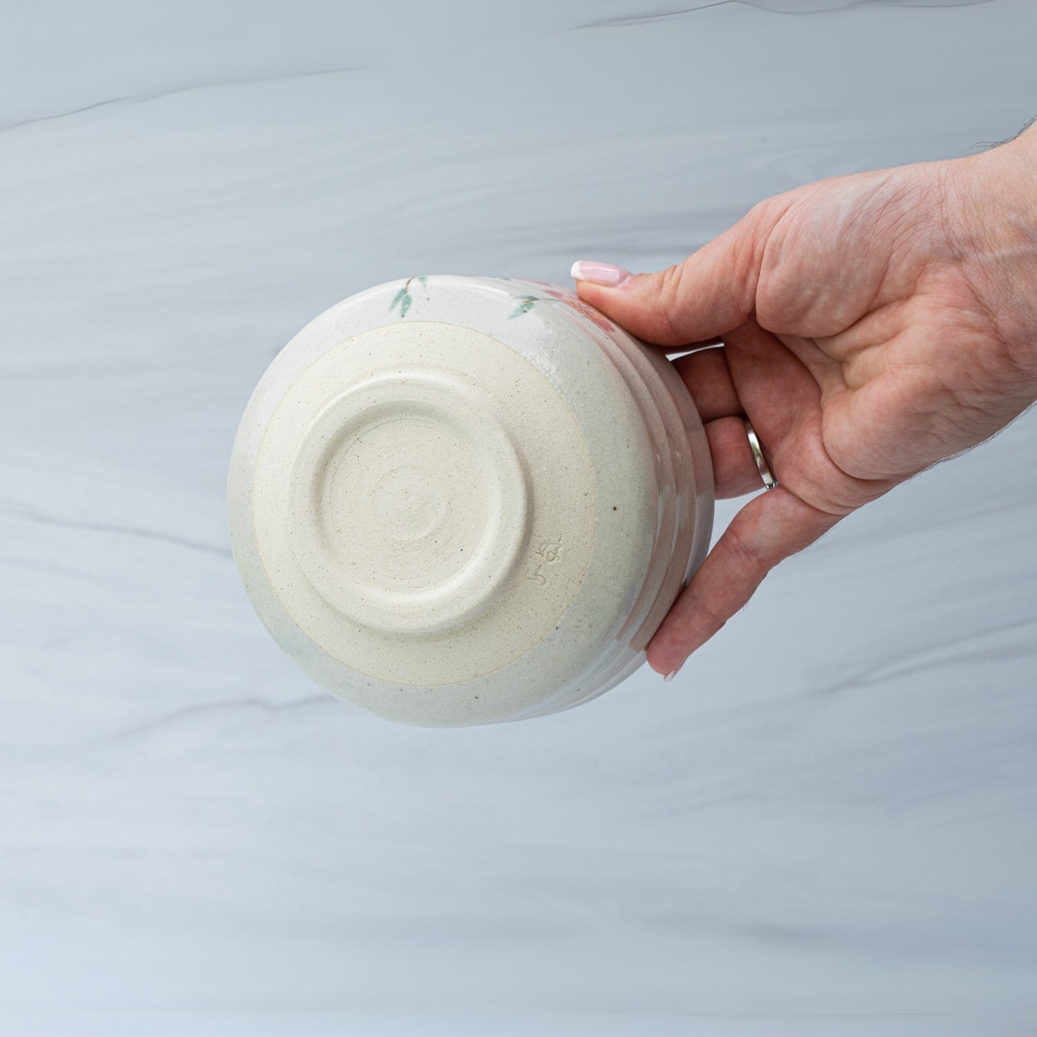 Pink Sakura Flowers Ceramic Matcha Bowl