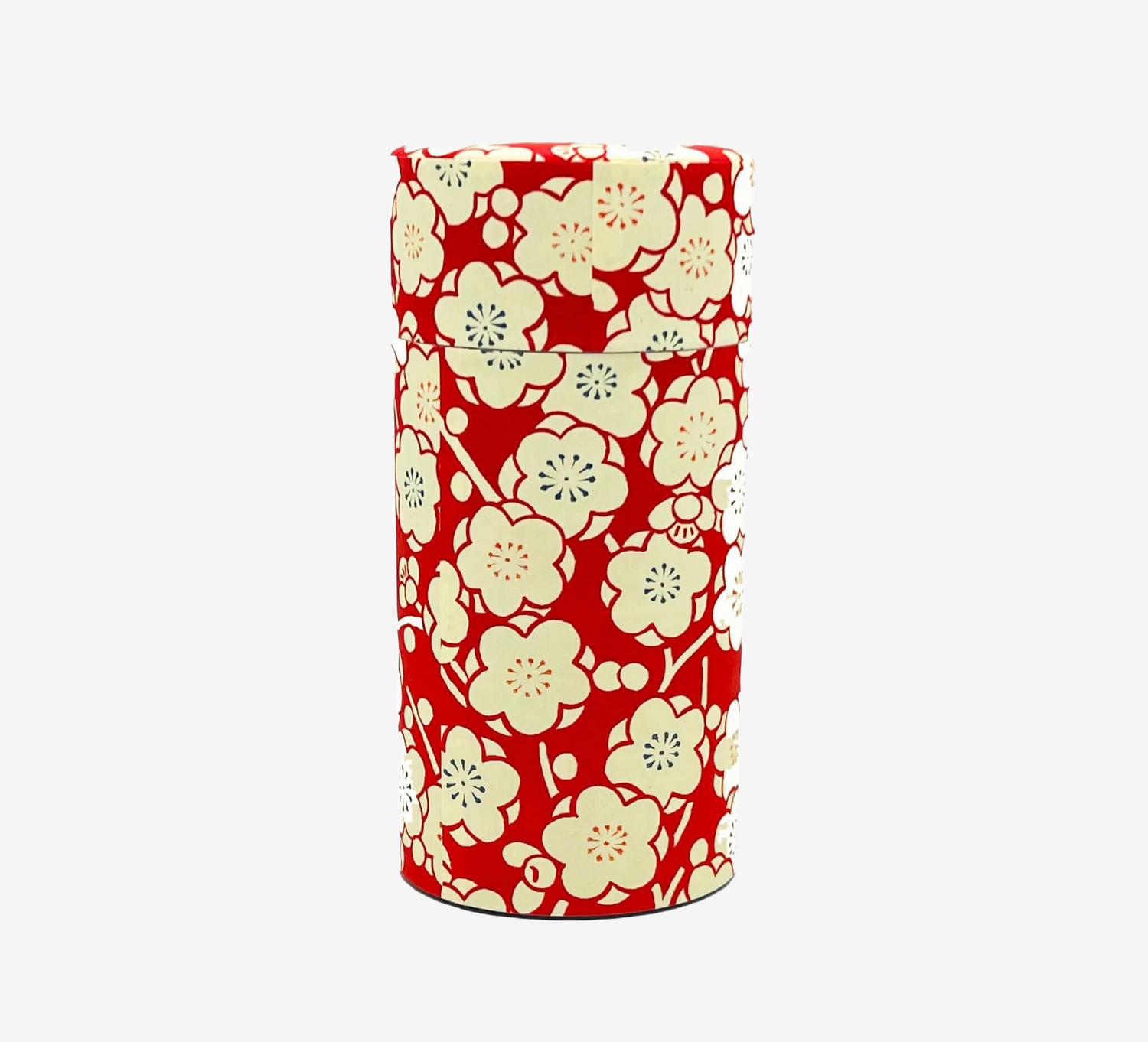 Sakura Red Washi Paper Wrapped Tea Canister - Japanese Chazutsu Teaware Inoue Tea