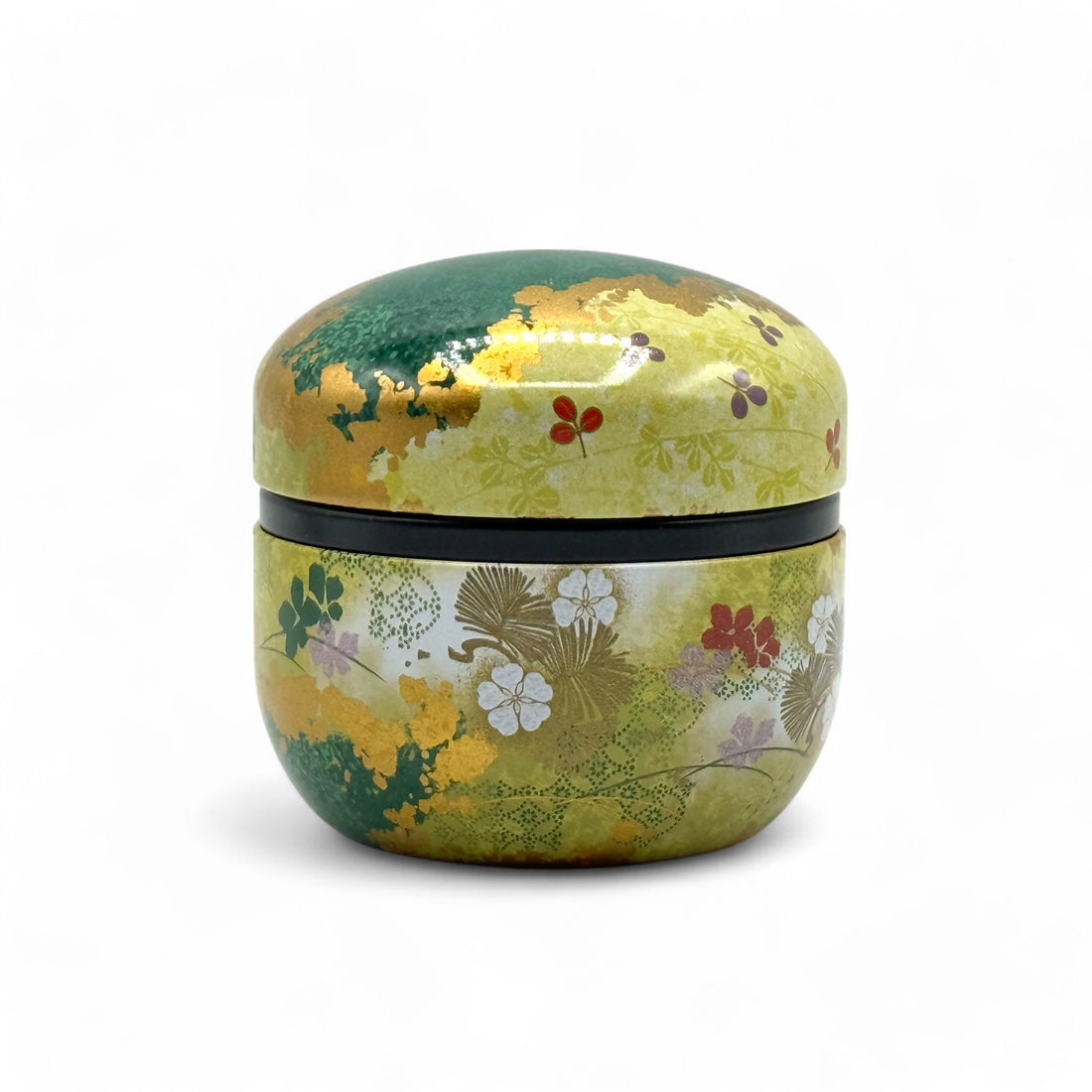 Spring Hana Blossom Metal Tea Canister - Japanese Chazutsu