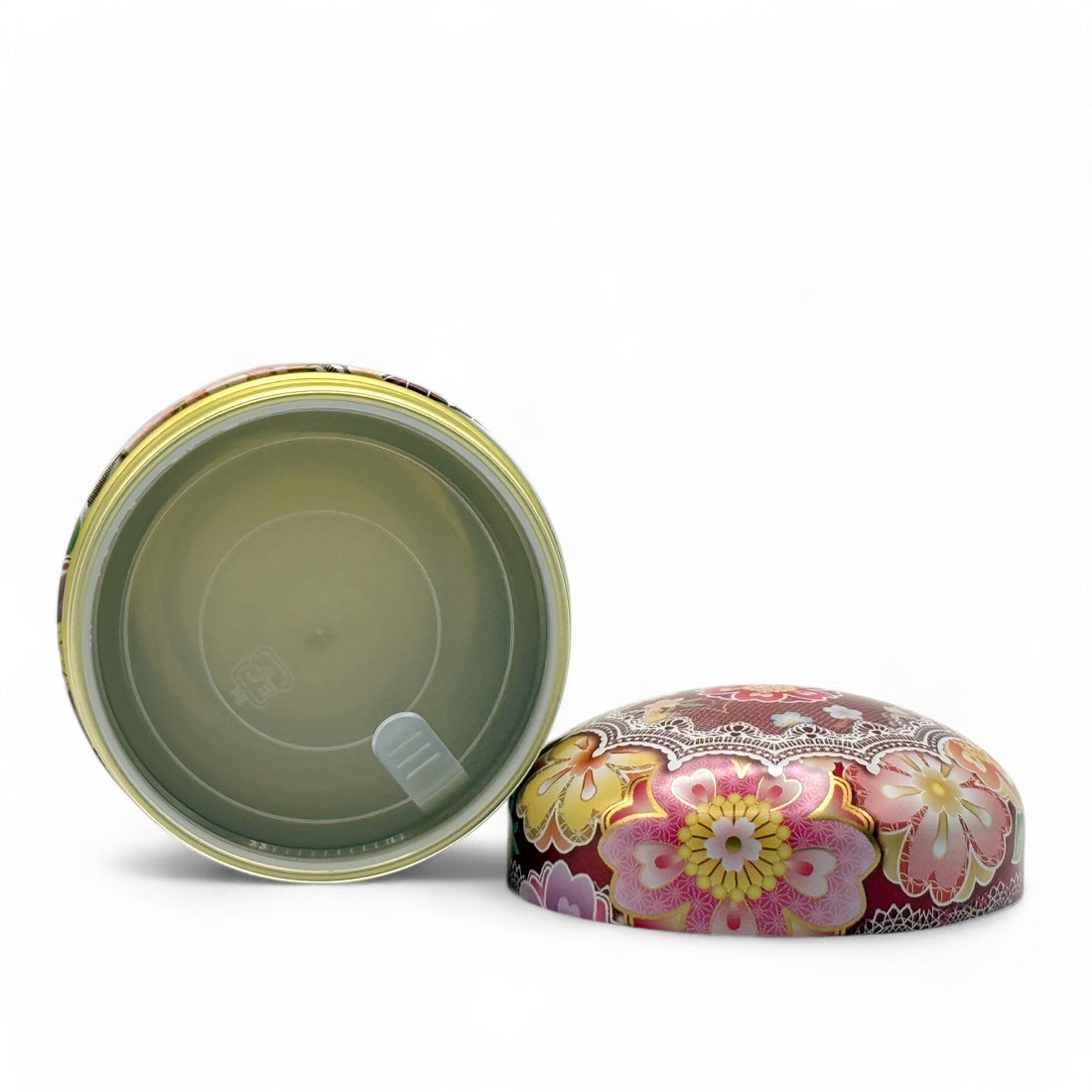 Autumn Hana Metal Tea Canister - Japanese Chazutsu