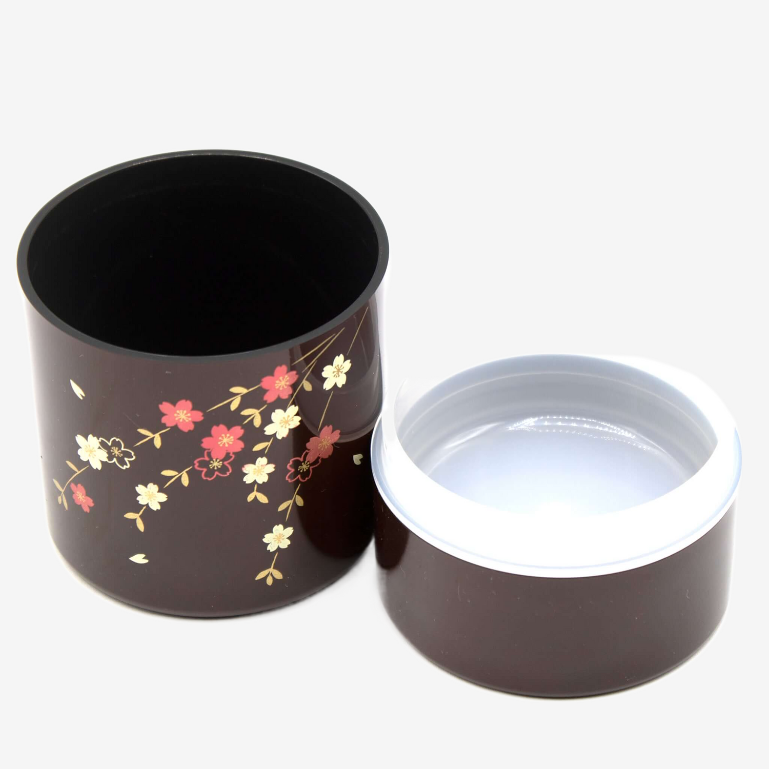 Tame Hana Red Lacquered Resin Tea Canister - Japanese Chazutsu Teaware Inoue Tea