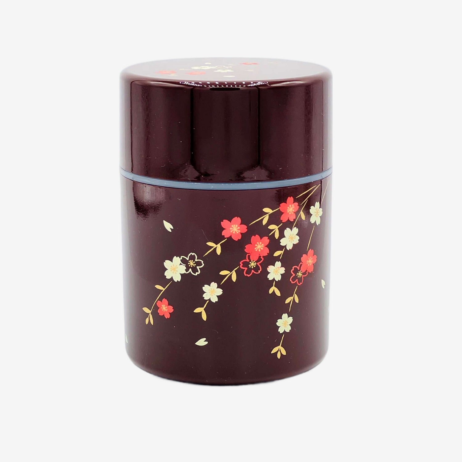 Tame Hana Red Lacquered Resin Tea Canister - Japanese Chazutsu Teaware Inoue Tea