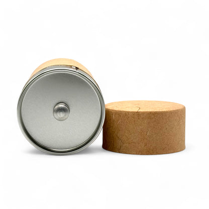 Mikan Orange Washi Paper Wrapped Tea Canister (L) - Japanese Chazutsu