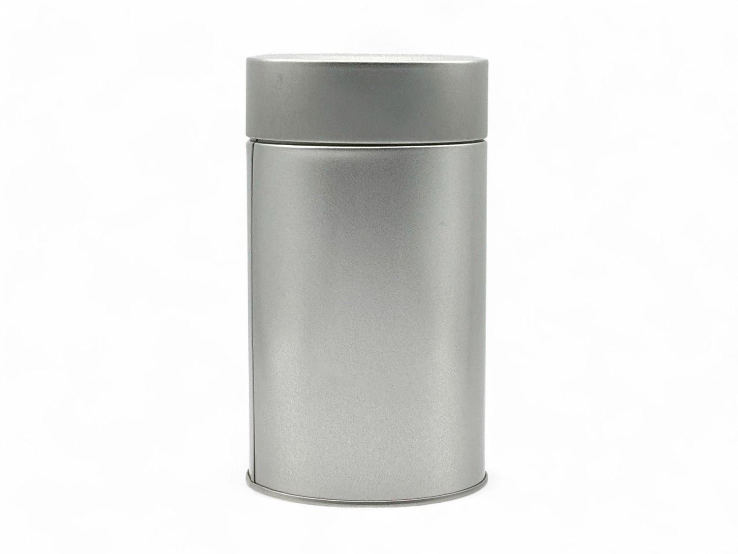 Ishida Silver Metal Tin Tea Canister - Japanese Chazutsu