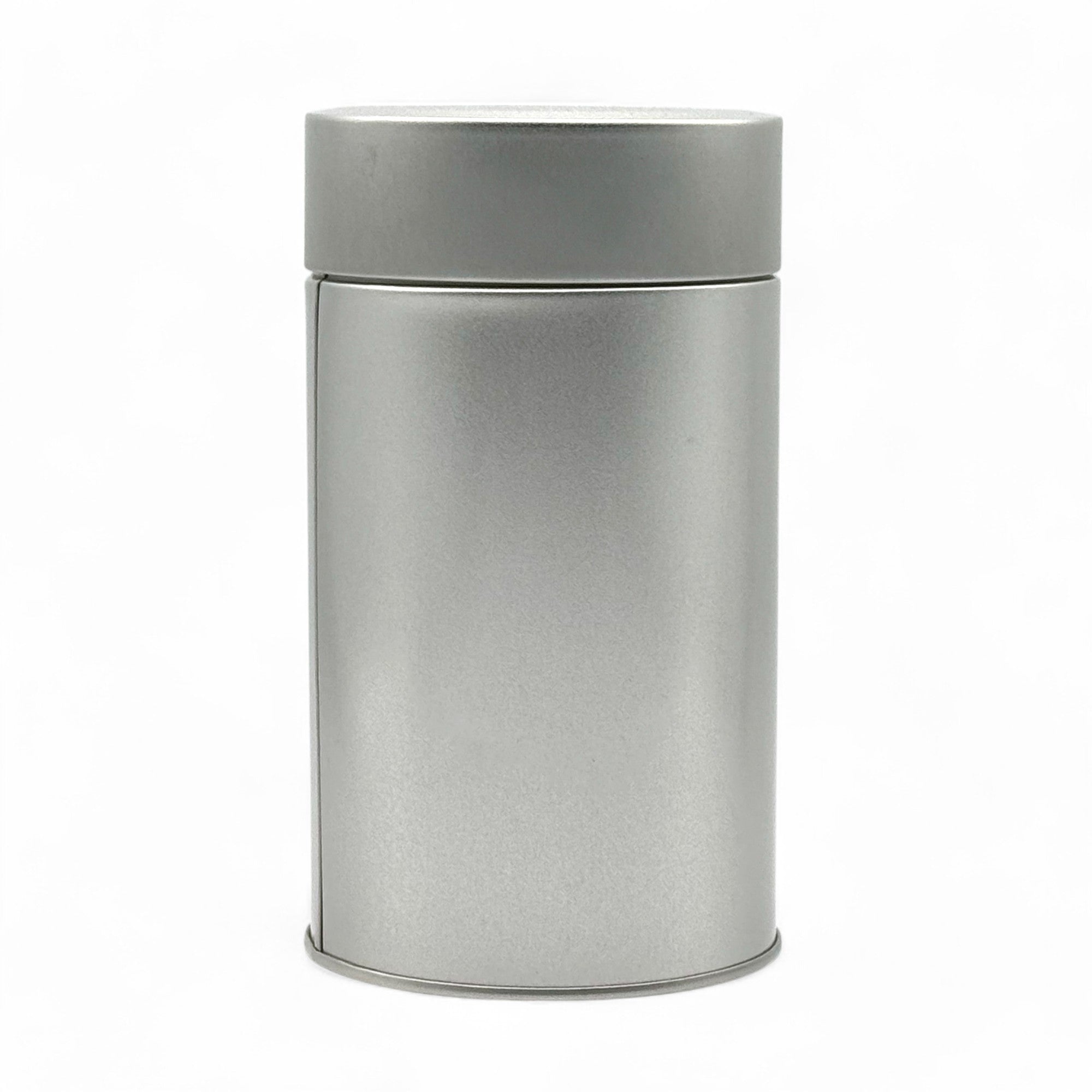 Ishida Silver Metal Tin Tea Canister - Japanese Chazutsu