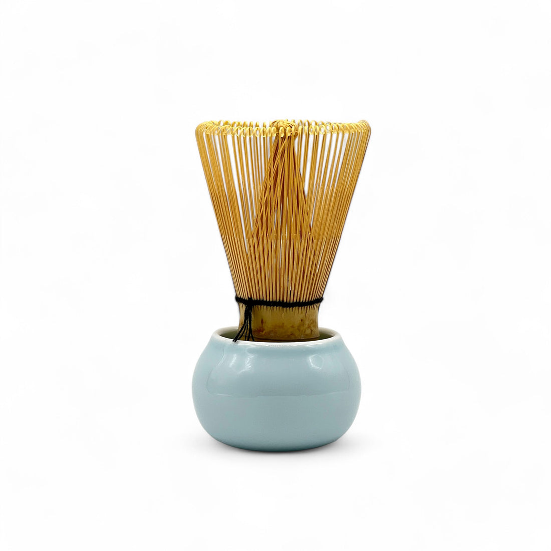 Yoshimura Celadon Blue Matcha Chasen Whisk Stand - Japanese Kusenaoshi