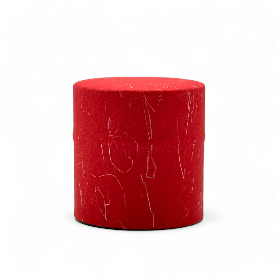 Aka Red Washi Paper Wrapped Tea Canister (S) - Japanese Chazutsu