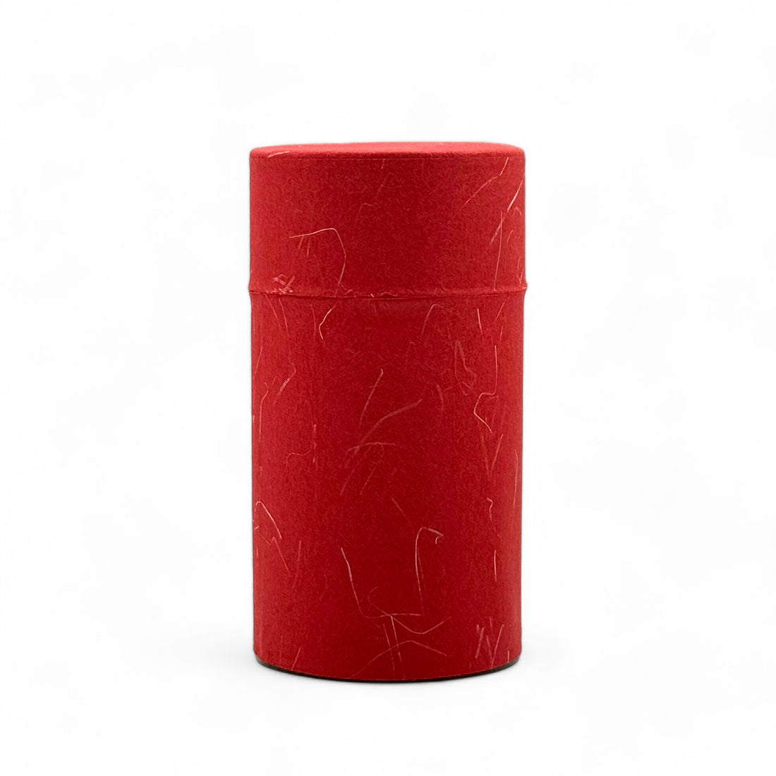 Aka Red Washi Paper Wrapped Tea Canister (L) - Japanese Chazutsu