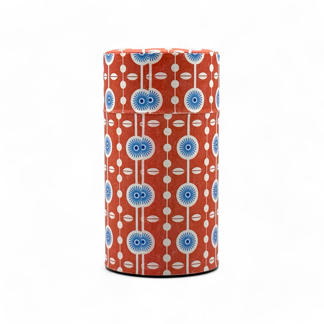 Kururi Red Washi Paper Wrapped Tea Canister (L) - Japanese Chazutsu