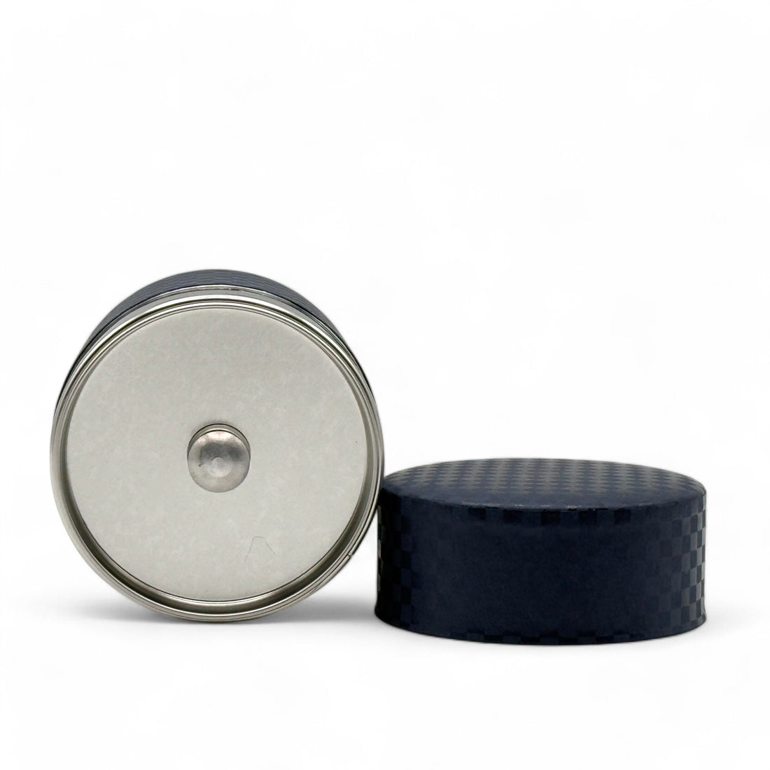 Ichimatsu Checkered Blue Washi Paper Wrapped Tea Canister (S) - Japanese Chazutsu