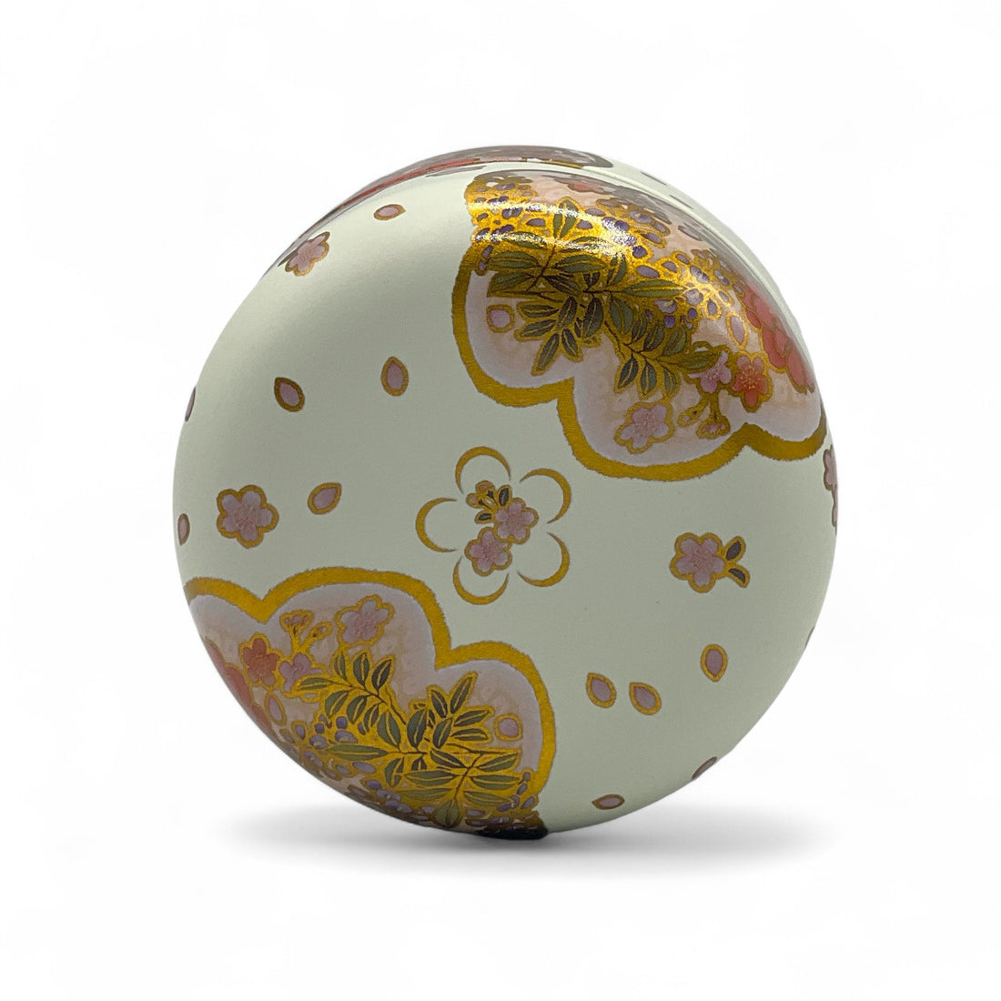 Yuino White Metal Tea Canister - Japanese Chazutsu