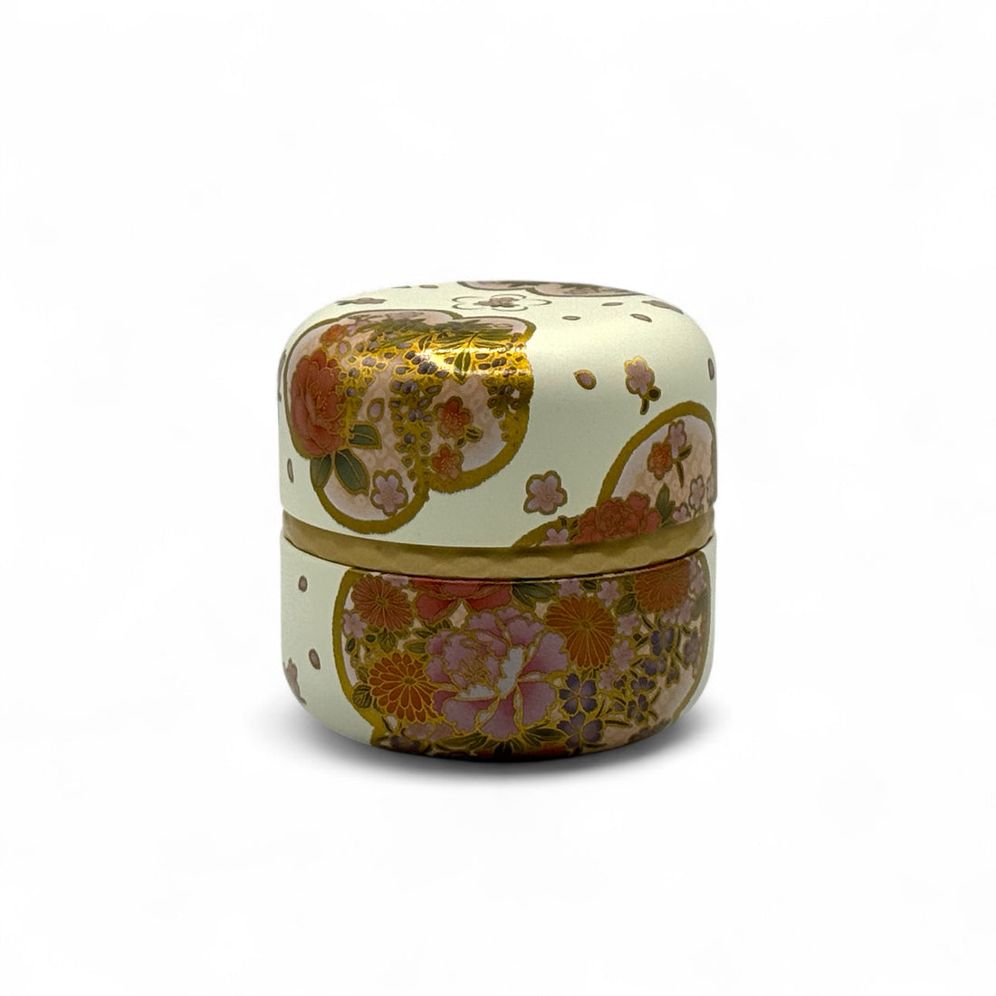 Yuino White Metal Tea Canister - Japanese Chazutsu