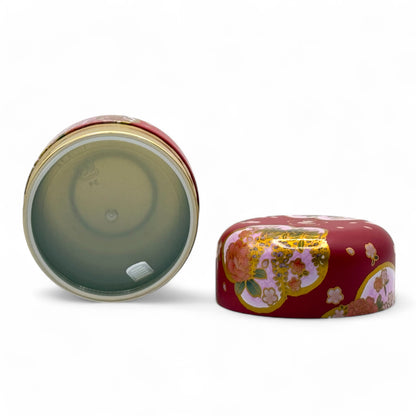 Yuino Red Metal Tea Canister - Japanese Chazutsu