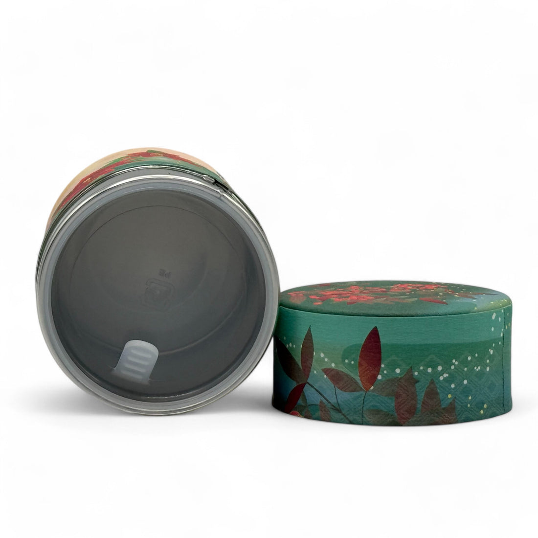 Shizukan Nanten Green Mt. Fuji Series Washi Paper Wrapped Tea Canister (S) - Japanese Chazutsu