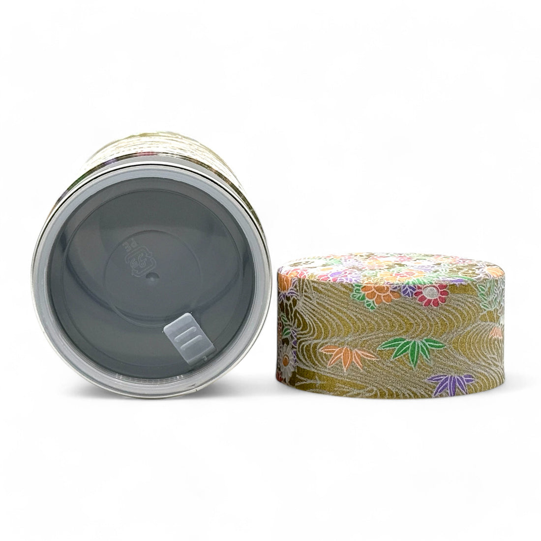 Yayoi Hanamizu Gold Washi Paper Wrapped Tea Canister (L) - Japanese Chazutsu