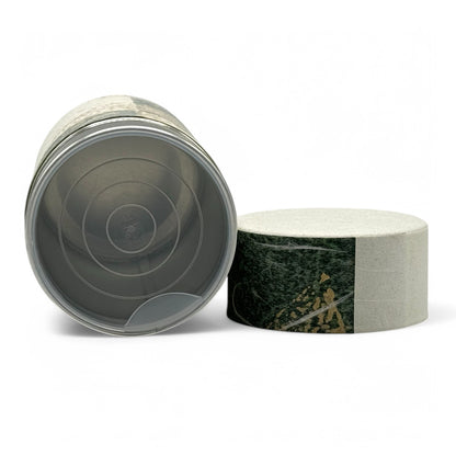 Okumura Sanka Green Washi Paper Wrapped Tea Canister (L) - Japanese Chazutsu