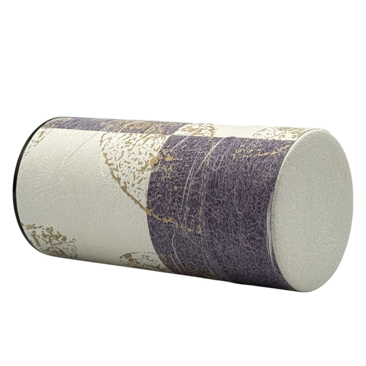 Okumura Sanka Purple Washi Paper Wrapped Tea Canister (L) - Japanese Chazutsu