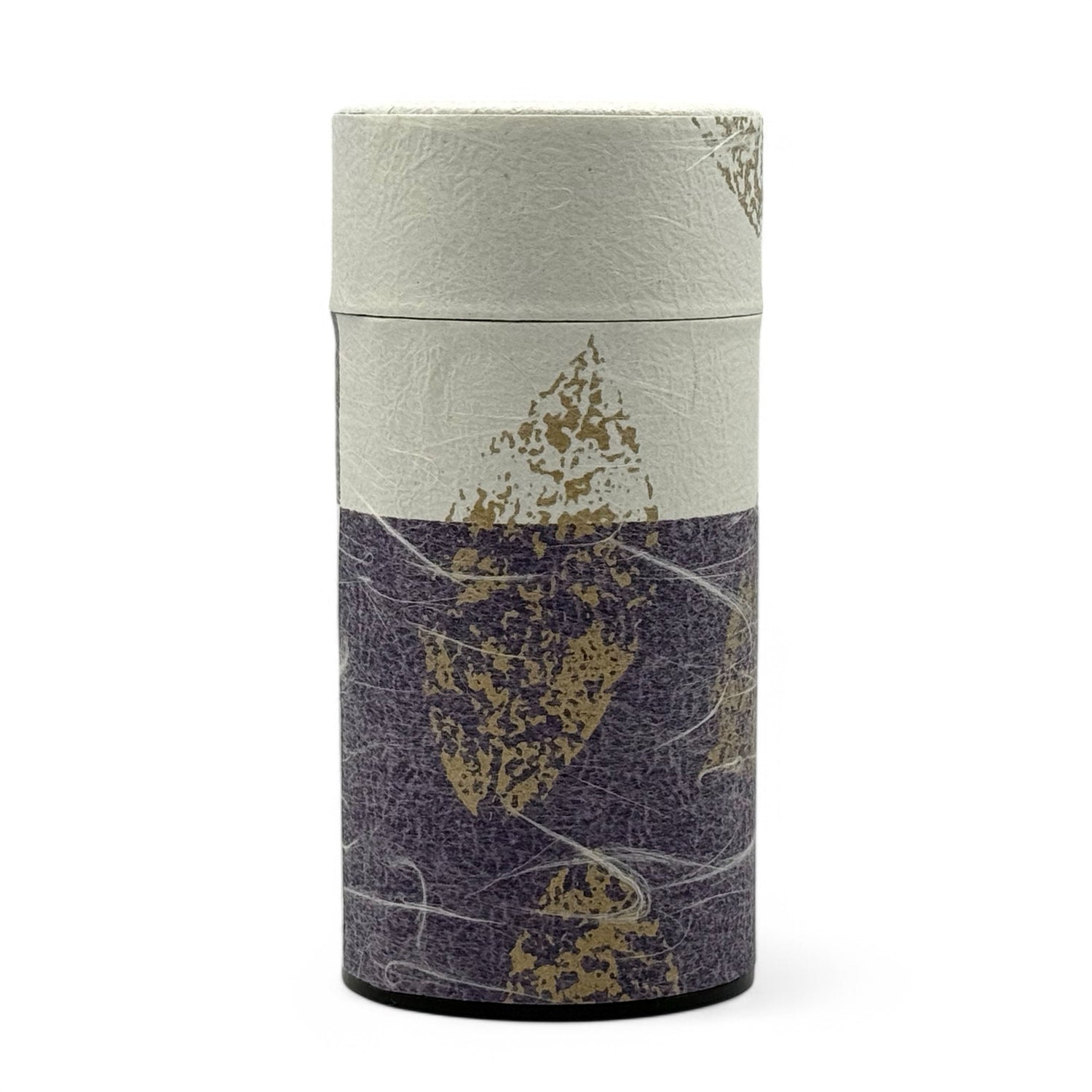 Okumura Sanka Purple Washi Paper Wrapped Tea Canister (L) - Japanese Chazutsu