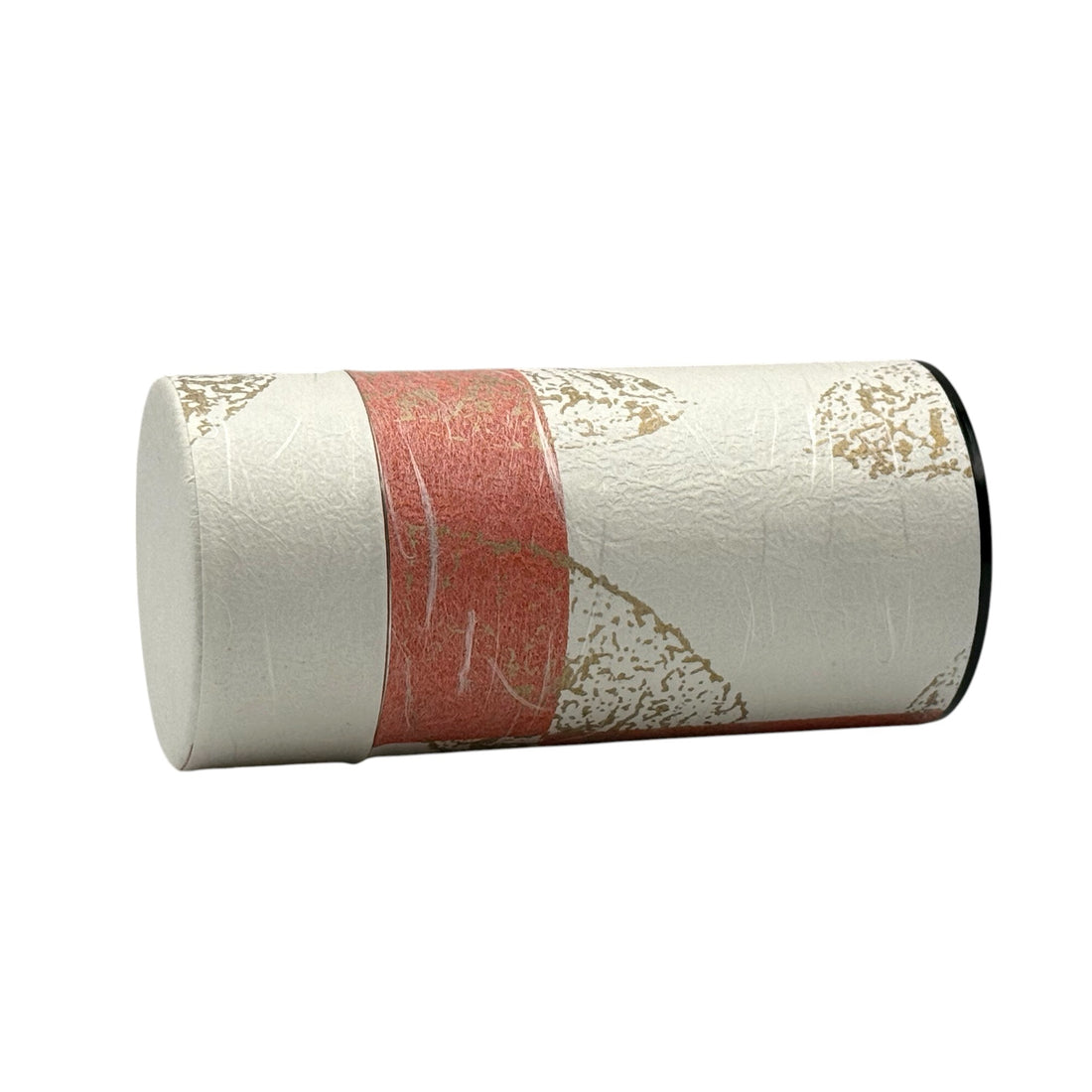 Okumura Crimson Red Washi Paper Wrapped Tea Canister (L) - Japanese Chazutsu