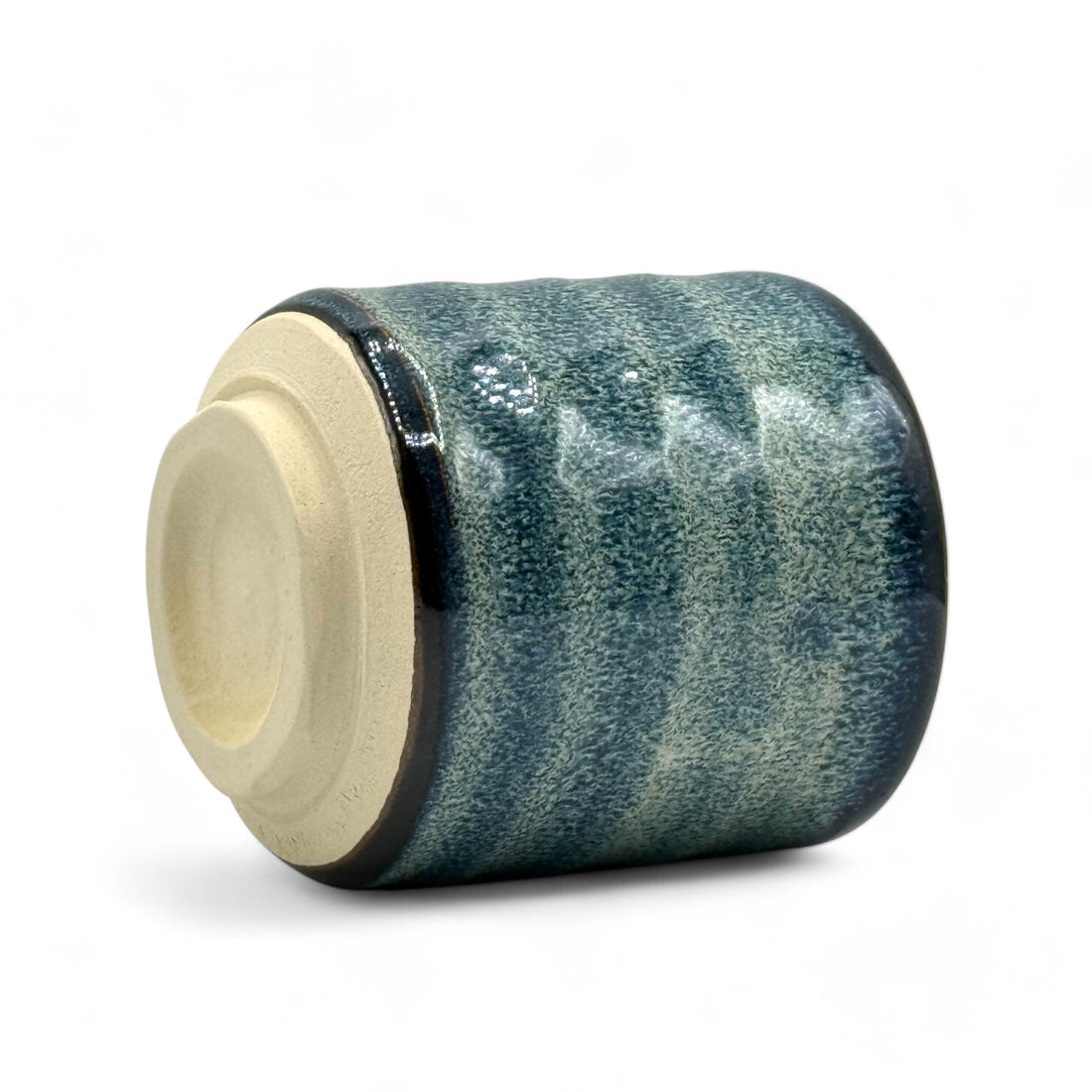 Namako Coral Blue Mino-yaki Yunomi - Japanese Teacup