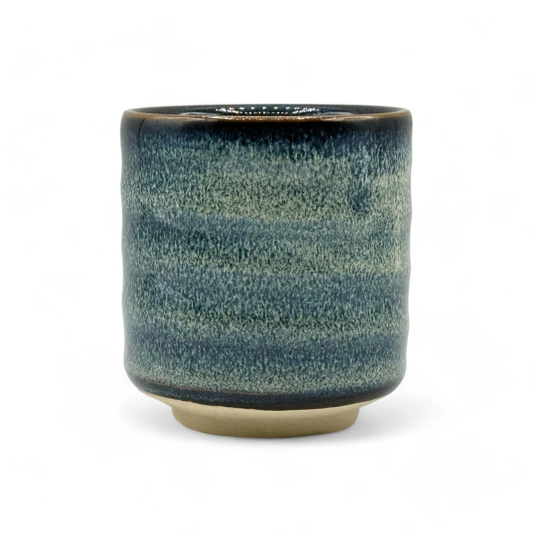 Namako Coral Blue Mino-yaki Yunomi - Japanese Teacup