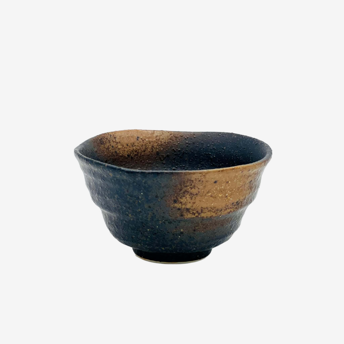 Bizen Black Rokubei Sencha Yunomi - Japanese Teacup Teaware Inoue Tea