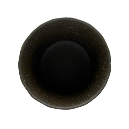 Udei Rock Brown Mino-yaki Yunomi - Japanese Teacup