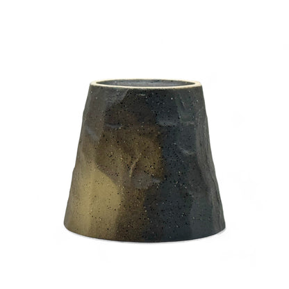 Udei Rock Brown Mino-yaki Yunomi - Japanese Teacup