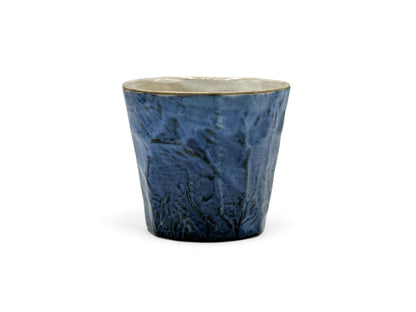 Gosu Rock Blue Mino-yaki Yunomi - Japanese Teacup