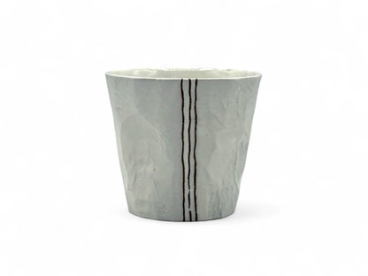 Shiro Rock White Mino-yaki Yunomi - Japanese Teacup