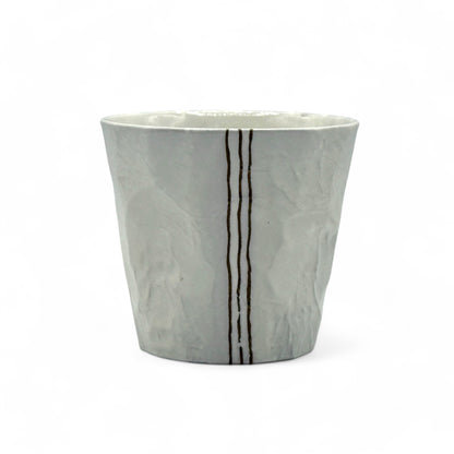 Shiro Rock White Mino-yaki Yunomi - Japanese Teacup