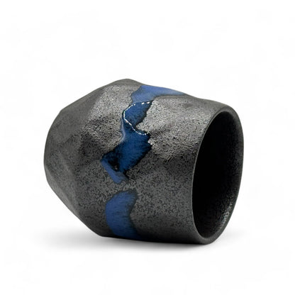 Kurobuki Ryusui Gray Blue Mino-yaki Yunomi - Japanese  Teacup