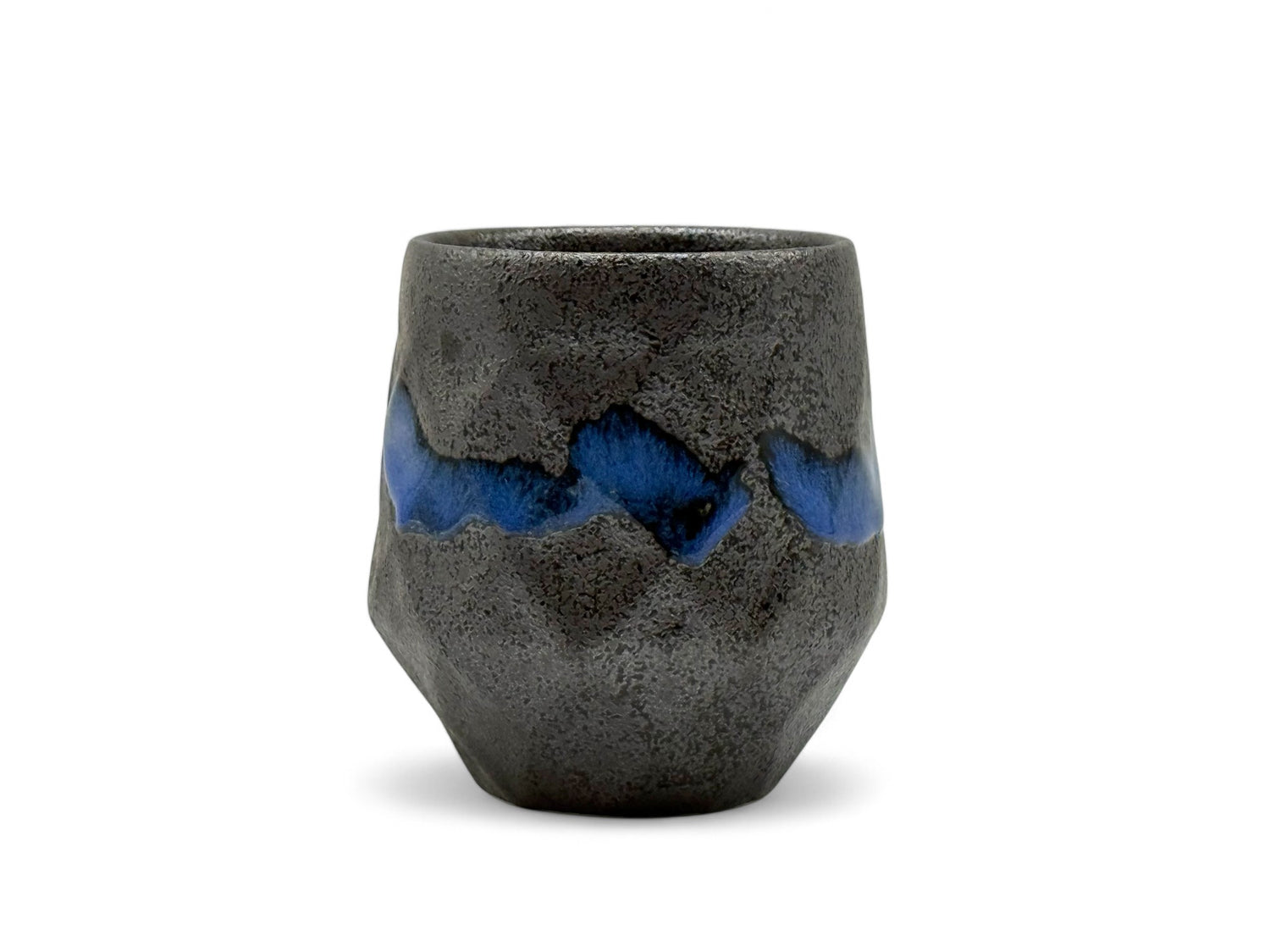 Kurobuki Ryusui Gray Blue Mino-yaki Yunomi - Japanese  Teacup