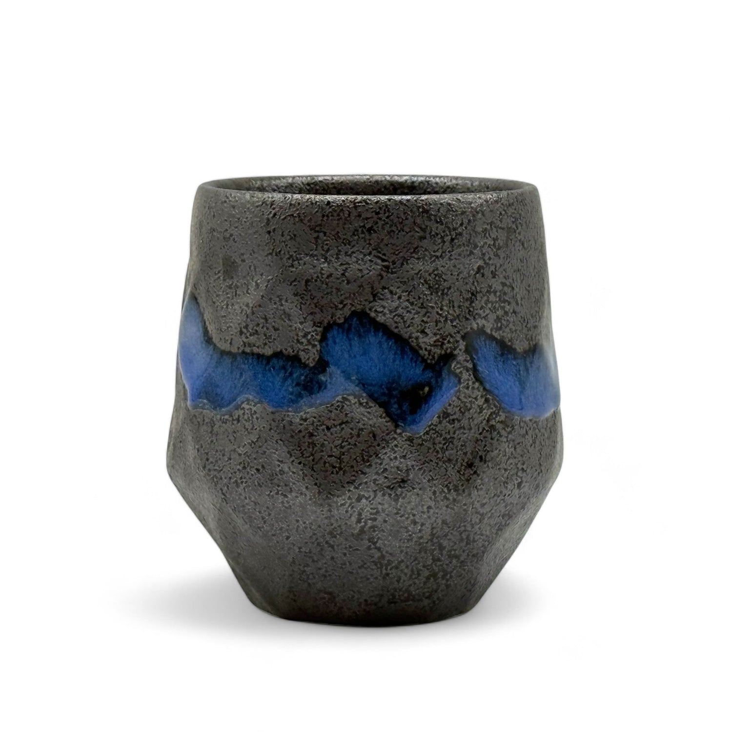 Kurobuki Ryusui Gray Blue Mino-yaki Yunomi - Japanese  Teacup